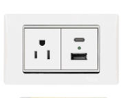 Toma corriente USB C blanco